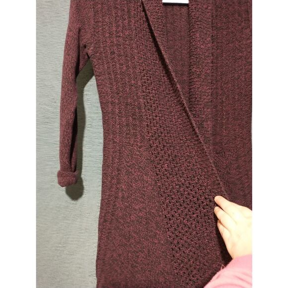 New York Collection plum colored no closure cardigan small - Picture 4 of 4